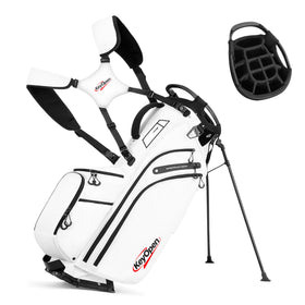 KeyOpen lightweight golf stand bag top 14-way divider for organized clubs on the course.