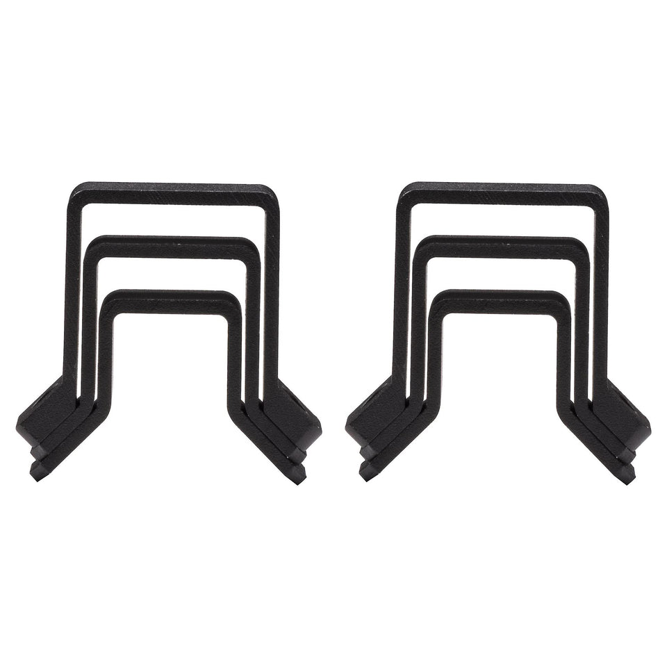 KICKER 47KPB bracket kit secures PowerBar to square-tube golf cart rails.