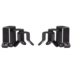Easy-install bracket kit keeps PowerBar steady on square-tube rails.