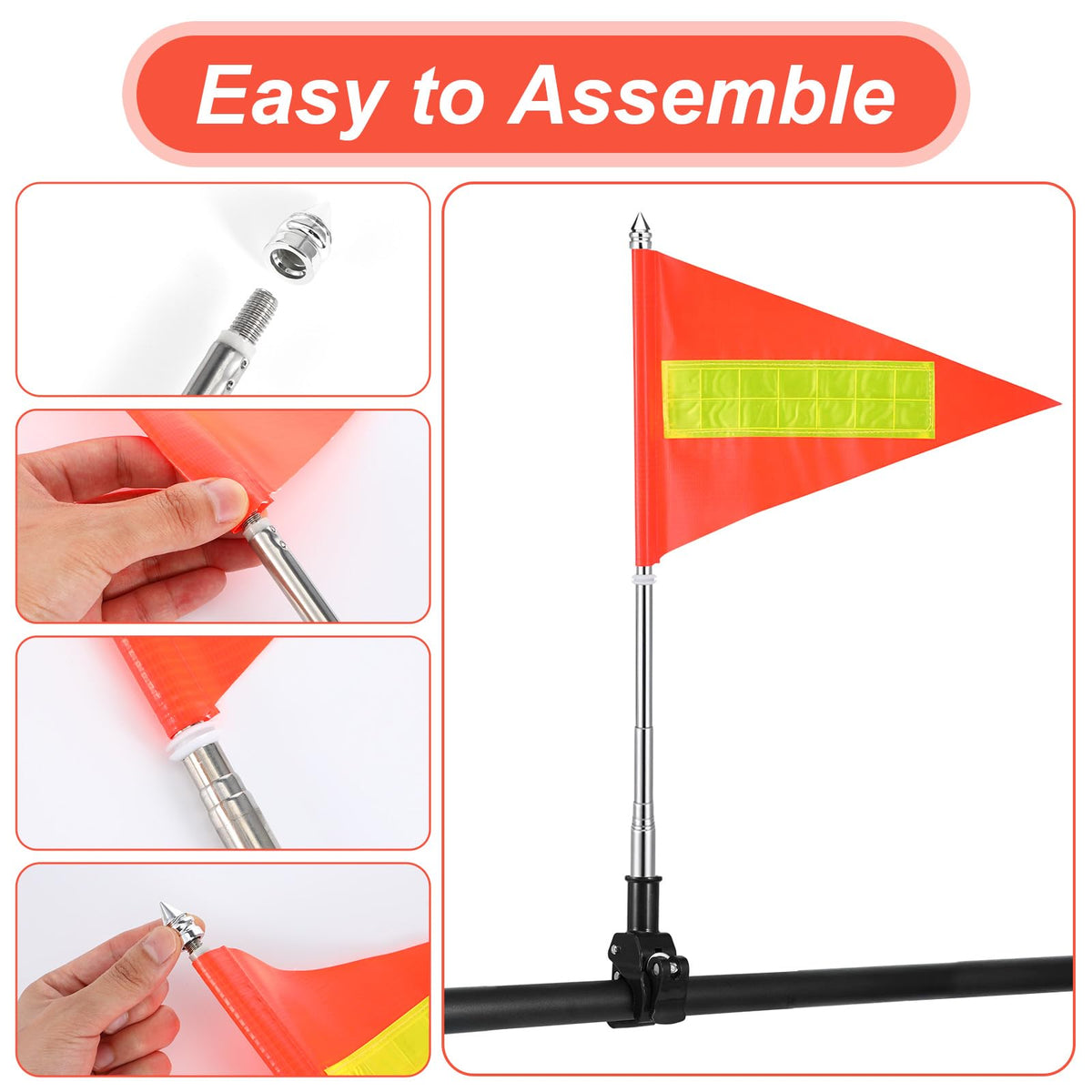Kifmurase golf cart flag kit in box for fast setup and use.