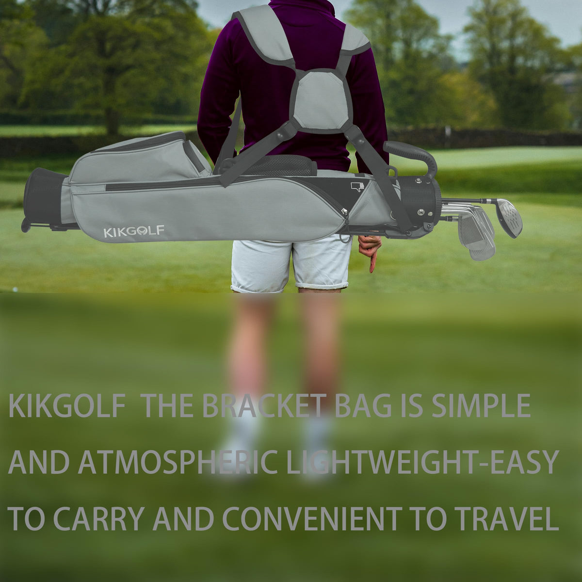 KIKGOIF Sunday stand bag carbon-fiber support feet stabilize on uneven ground