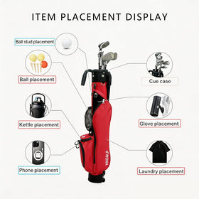 KIKGOIF Sunday Golf Stand Bag side pocket, organized storage for essentials