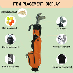 KIKGOIF Sunday Stand Bag side view highlights dual strap system for comfort