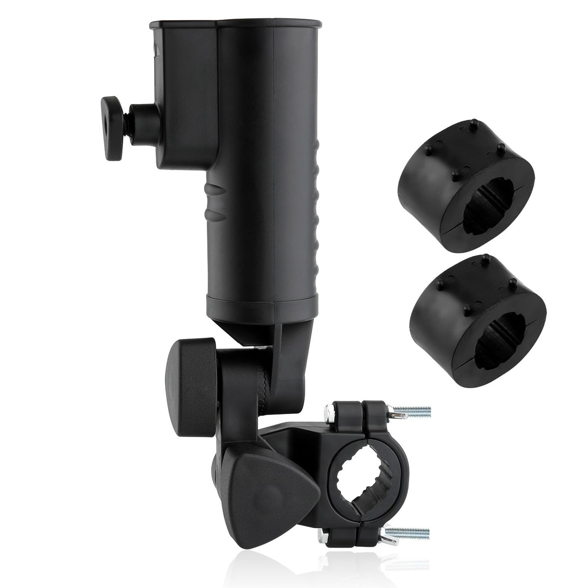 KINBOM golf cart umbrella holder base attaches securely to round frames for stability.