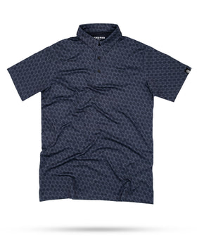 King Pins Golf polo front view showing athletic fit for on course comfort