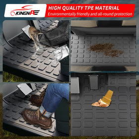 Kingna all-season floor mats endure rain and daily wear in ICON carts.