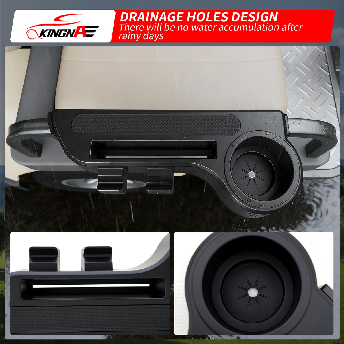 Kingna drainage design prevents water pooling