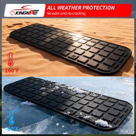 Kingna back-step floor mat with Velcro stays securely in place during rides