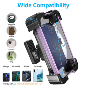Soft silicone corners protect the phone from scratches during rides.