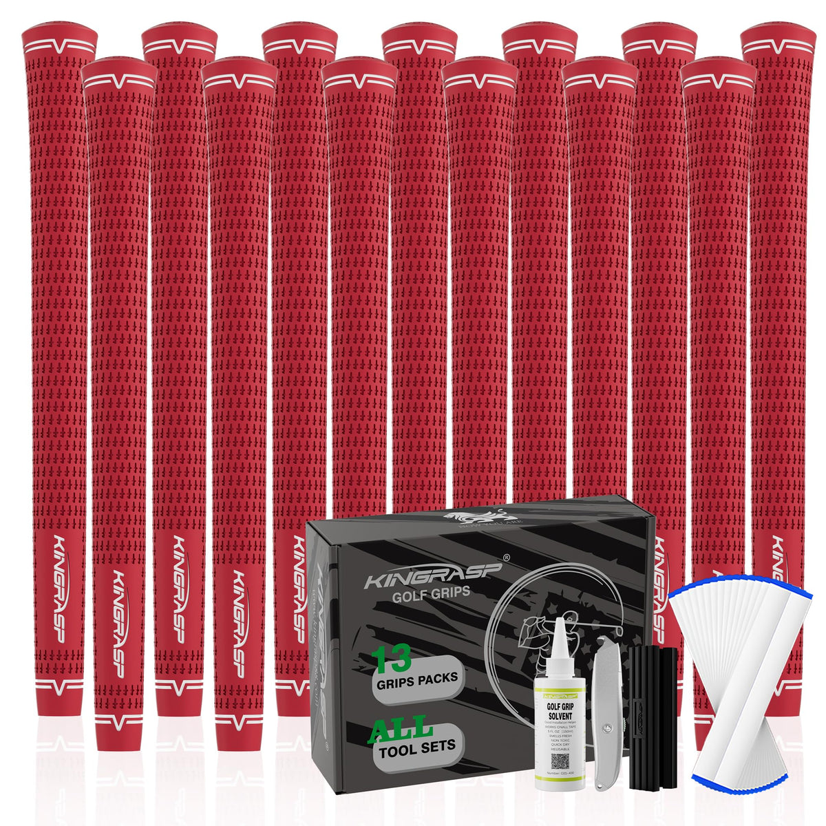 Kingrasp golf grips standard size in black highlight precise feedback for consistent swings