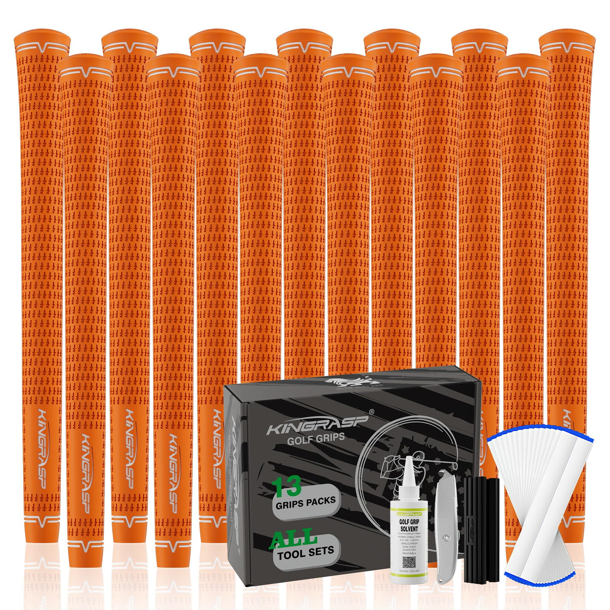 KINGRASP golf grips standard size for precise control and comfortable feel.