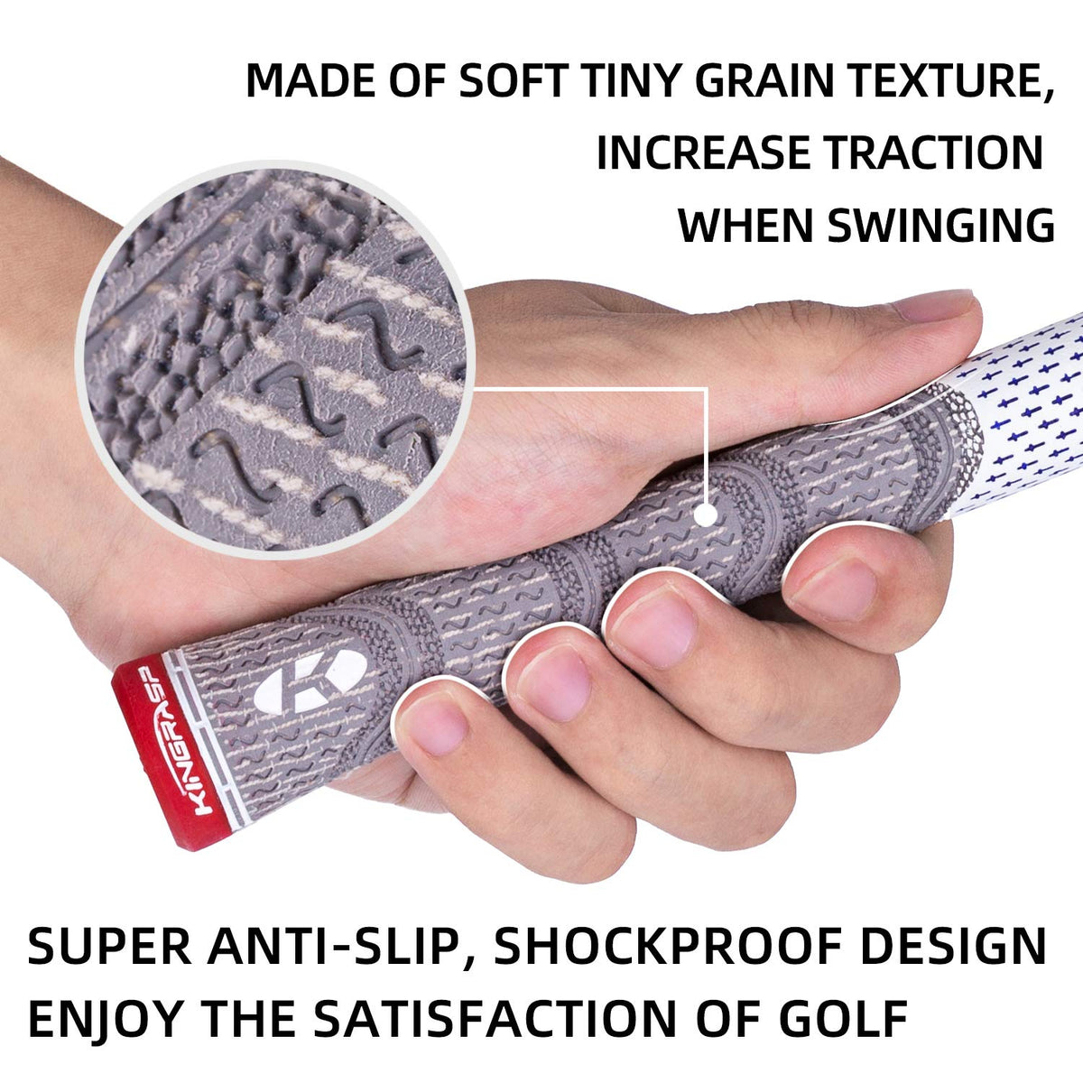 Entangled texture enhances traction for a secure grip.