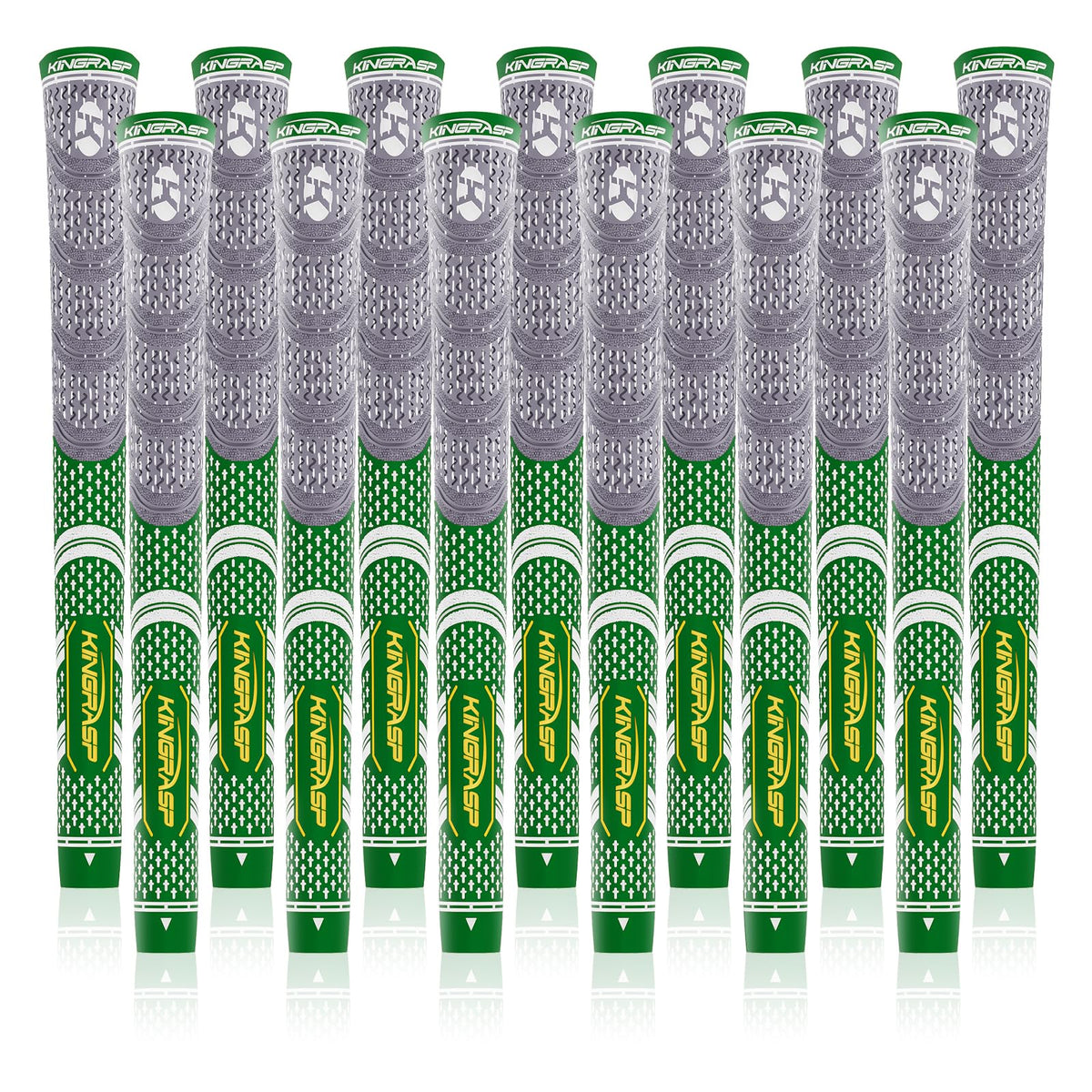 KINGRASP multi compound golf grips in gray-green packaging for a consistent grip setup.