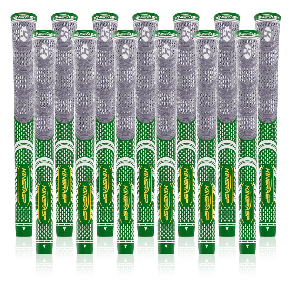 KINGRASP multi compound golf grips in gray-green packaging for a consistent grip setup.
