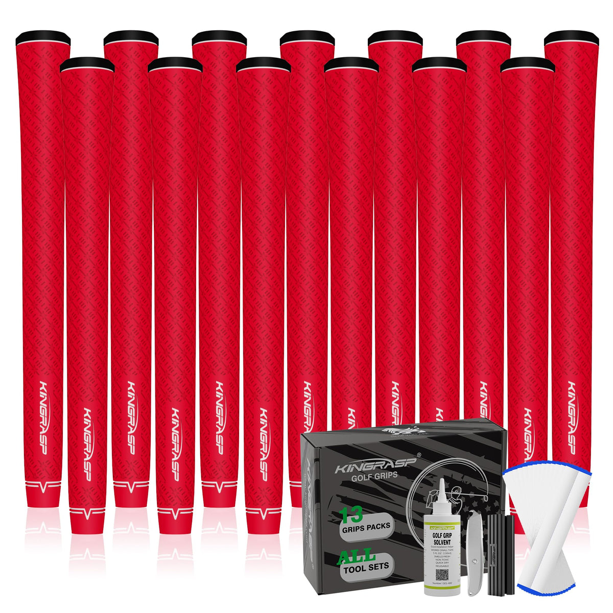 Kingrasp Multi Compound Golf Grips red offer enhanced grip control for all-weather play