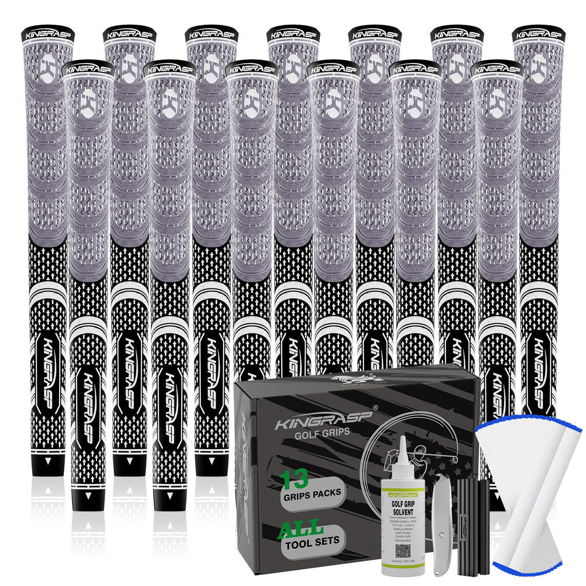 KINGRASP grip kit includes 13 grips for a full replacement set.