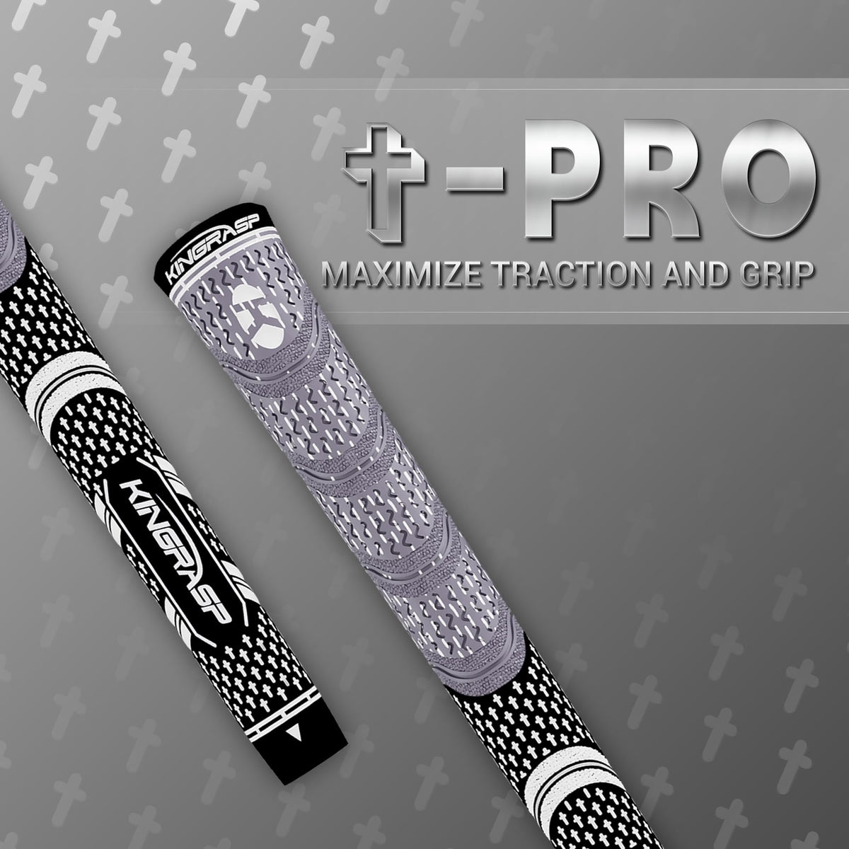 KINGRASP oversize grip offers extra cushioning and dampening