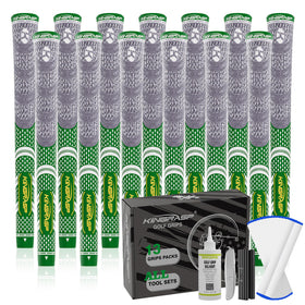 KINGRASP premium rubber golf grips close-up shows high-traction texture for steady swings.