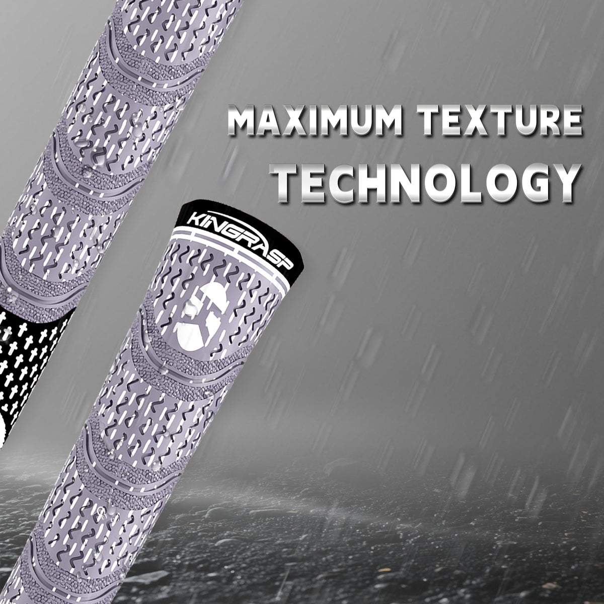 KingRASP standard size grip aligned with a golf club for easy replacement.
