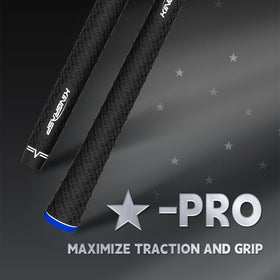 KINGRASP soft rubber grip material cushions hands for long rounds.