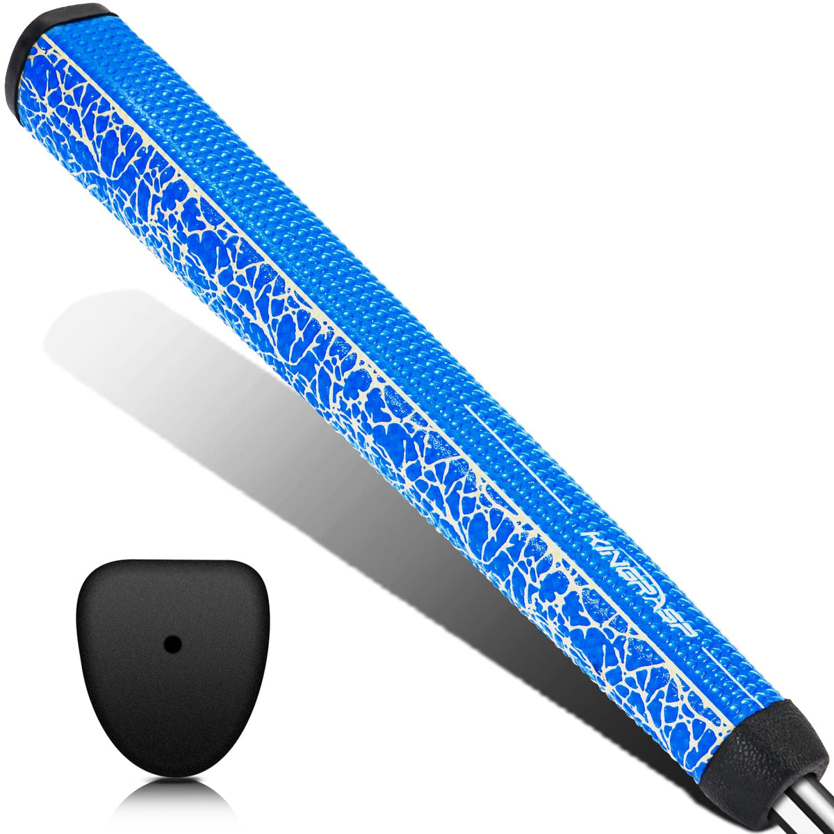 KINGRASP Ultra-Light Putter Grip blue front view showing non-slip surface for confident putting