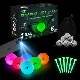 KINGTOP EverGlow blue glow ball enhances night visibility for precise shots.