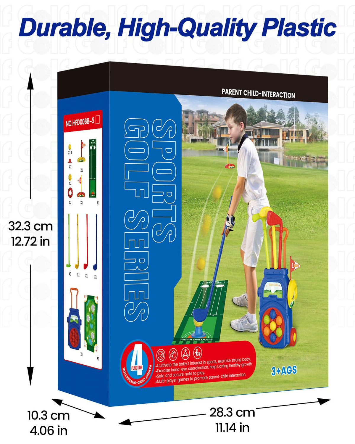 KINGTOP toddler golf set two holes for target practice