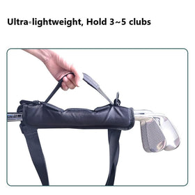 KinWorks compact golf bag with carrying handle fits in car trunk or locker