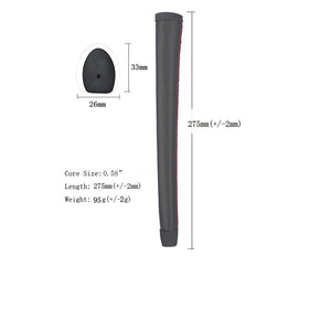 Kinworks putter grip with hand-stitched seams adds luxury and secure grip.