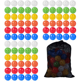 KISEER 90-pack colorful practice golf balls ready for driving range training