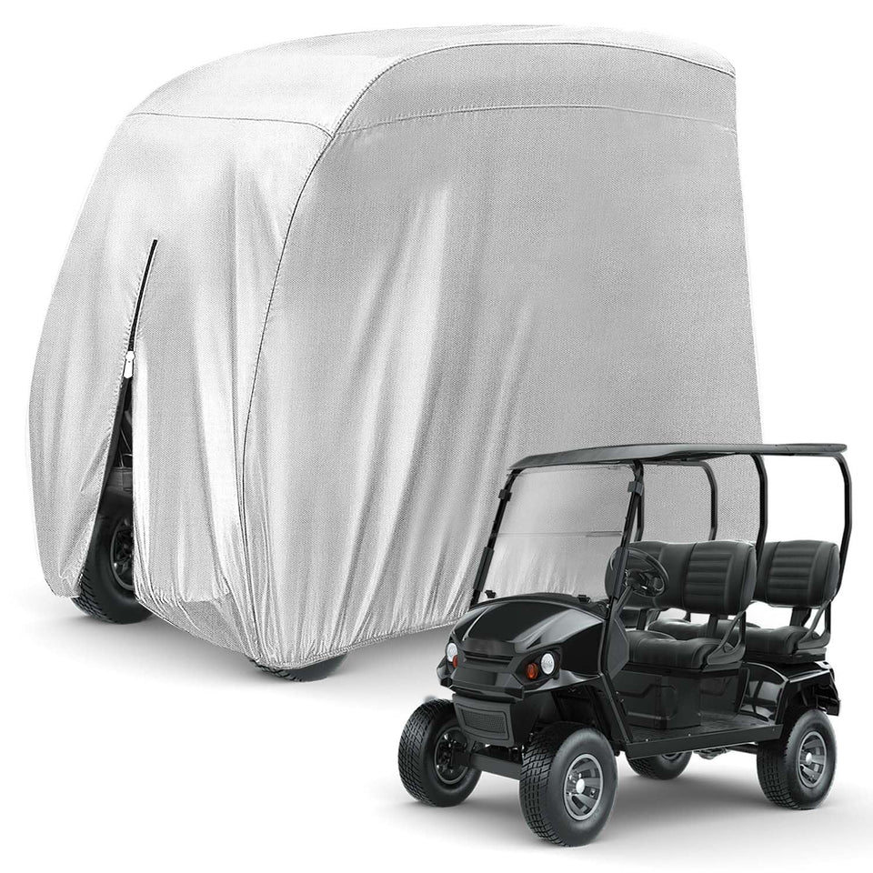 KISEER golf cart cover silvery 108-inch shields from rain and UV