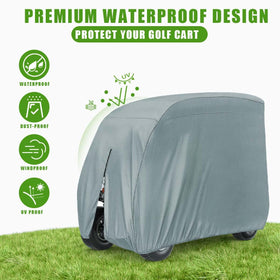 KISEER golf cart cover high-strength polyester for durability.