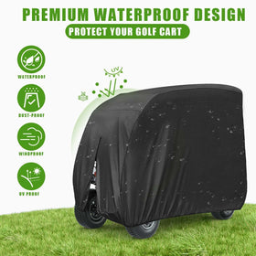 KISEER easy-zip golf cart cover provides quick access