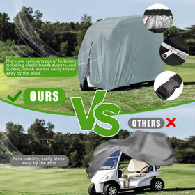 KISEER golf cart cover fits EZ GO, Club Car and Yamaha models.