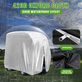 KISEER golf cart cover with zipper for quick access and easy setup