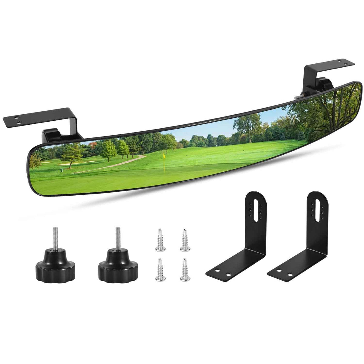 KISEER golf cart rear view mirror 16-5 inch wide for wider field of view