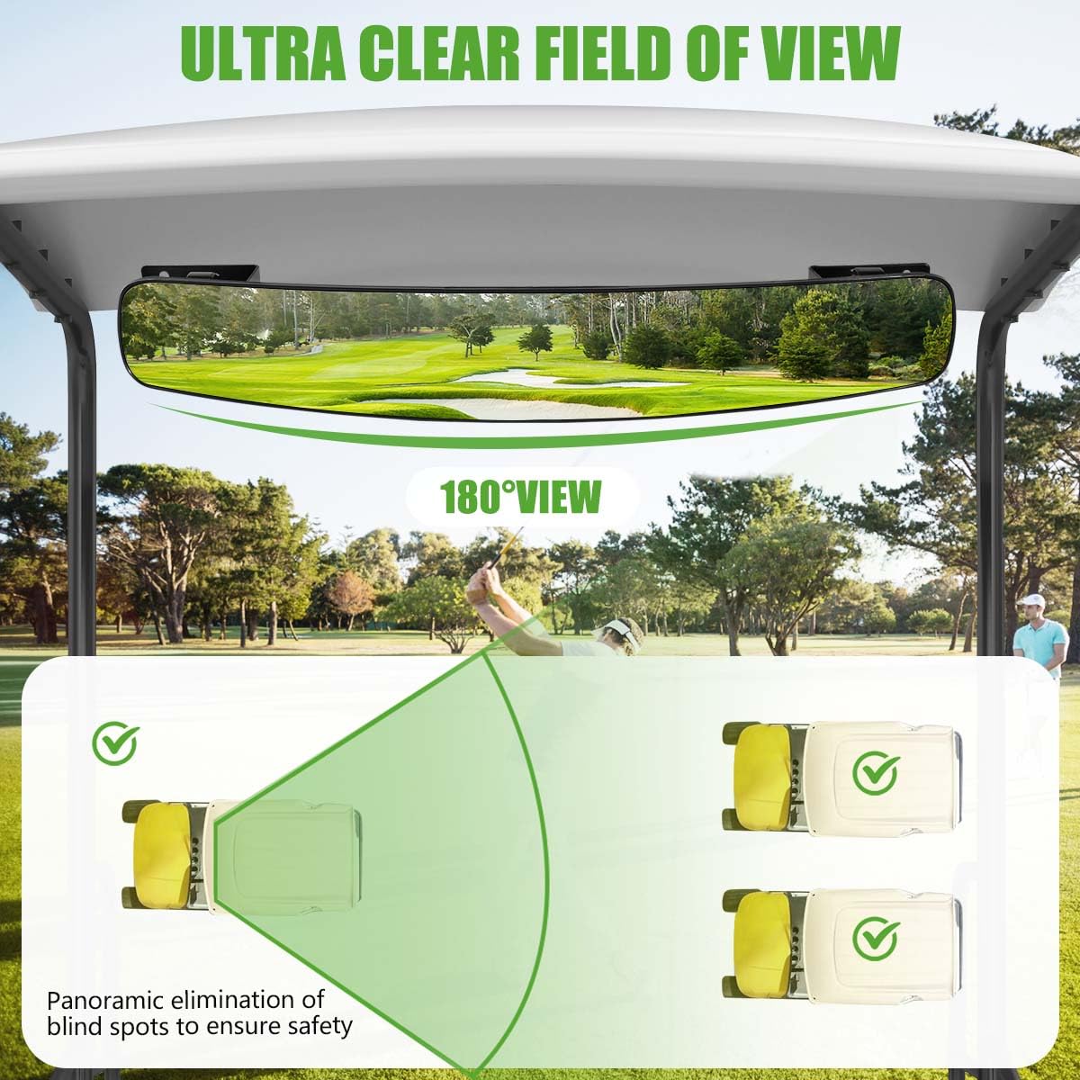 KISEER mirror made from durable plastic and HD glass