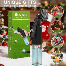 Kiss Core magnetic clip secures the brush on a golf bag