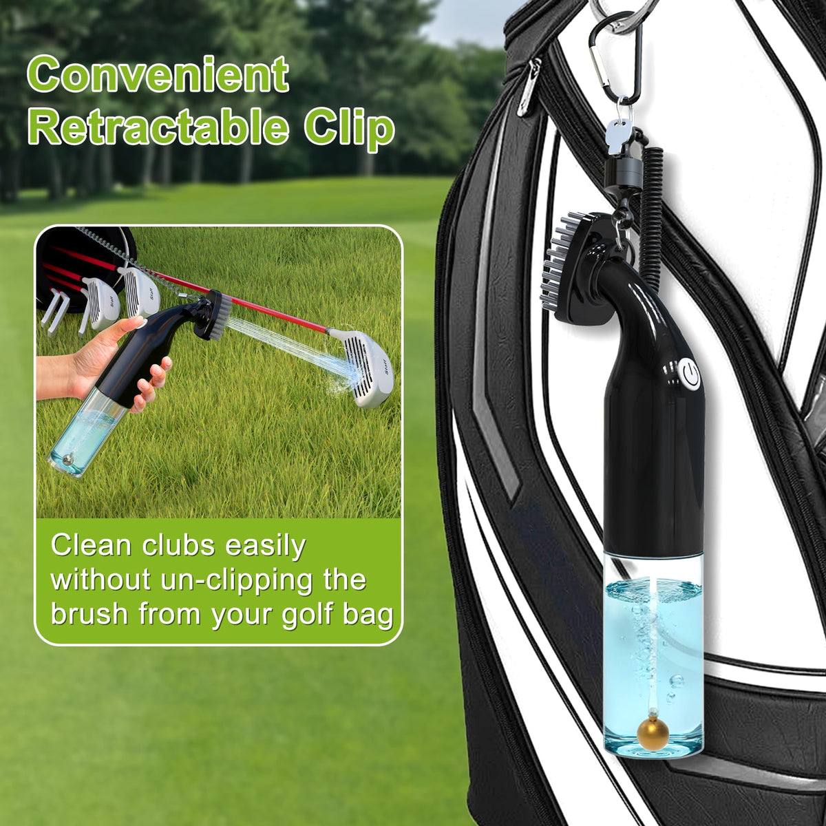 Kiss Core retractable lanyard keeps the brush within reach during play