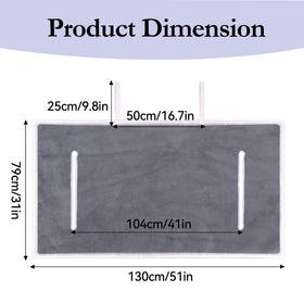 Klmnop dark-grey microfiber seat towel provides cooling comfort and easy cleaning.