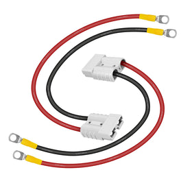 Klypto Anderson 50A connector with copper ring terminal for fast power transfer.
