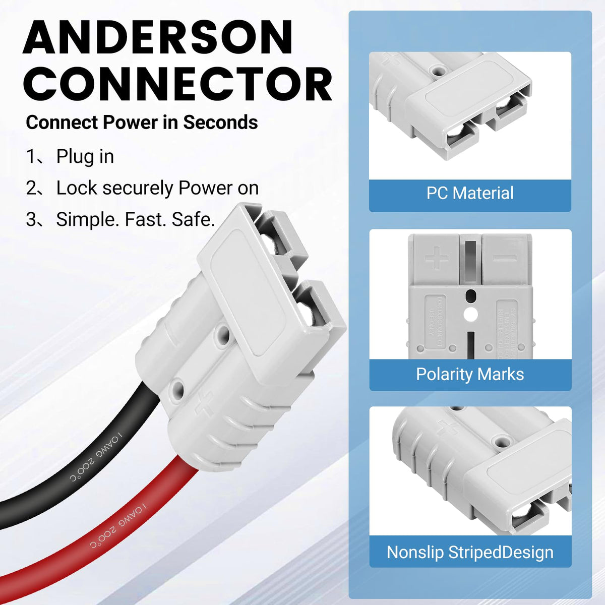 Klypto Anderson heavy-duty plug for off-road vehicles.