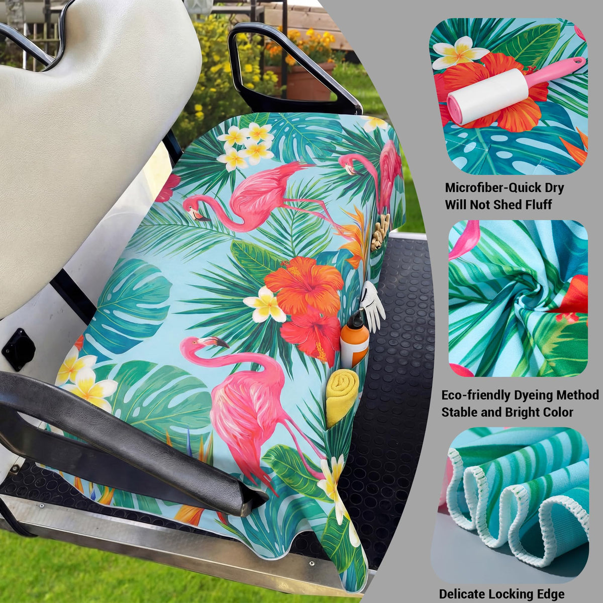 Klyyo Clyro tropical towel converts to a picnic or beach mat.