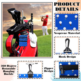 Klyyo Clyro golf bag pattern D with 360° lobster clip