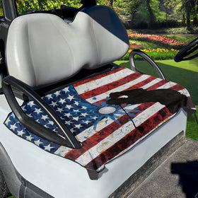 Knextrepoy American Flag golf cart seat cover adds patriotic style and seat protection