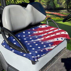 Knextrepoy American flag golf cart seat cover for two seats enhances style and protection.