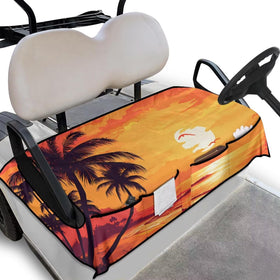 Knextrepoy Beach Palm Tree Sunset seat cover protects seats with tropical style.