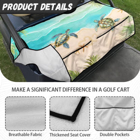 Knextrepoy Beach Turtle seat cover offers warmth in cool weather and dry seats in rain.