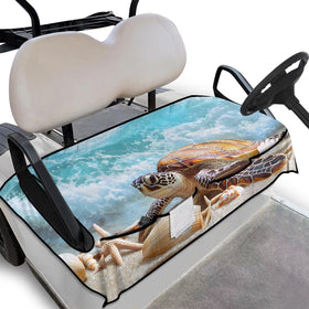 Knextrepoy Beach Turtle Starfish design close-up, premium fabric ideal for beach rounds.