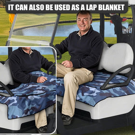 Knextrepoy camo seat cover shows pocket layout for easy-access gear.